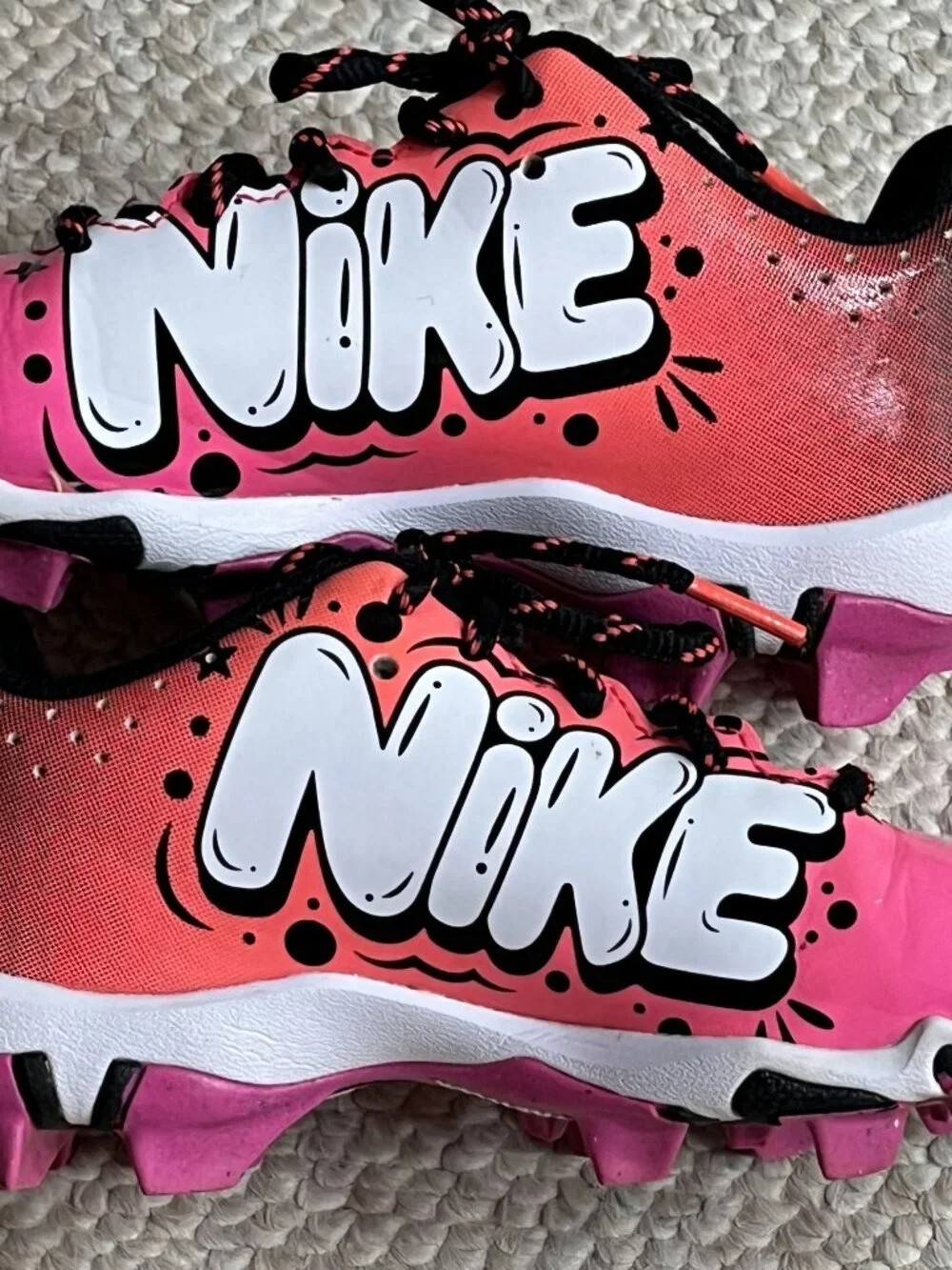 Nike Hyperdiamond Keystone Girl's Size 13C Pink Softball Cleats Shoes FZ8655-600